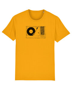 Biofaires Plattenspieler Unisex T-Shirt Gelb aus Bio-Baumwolle - ilovemixtapes