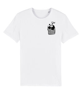 Pingzi Panda - Brust Motiv - päfjes Fair Wear Männer T-Shirt - White - päfjes