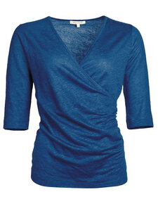 Shirt in Wickeloptik aus Leinen-Jersey | Linen Drape - Alma & Lovis