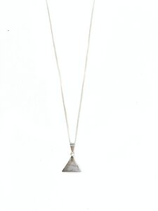 Bergkristall Dreieck Halskette, versilbert - Crystal and Sage
