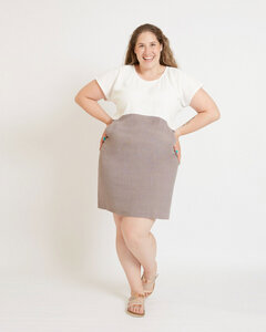 Kleid TOO TAUPE mit Leinen - WiDDA berlin
