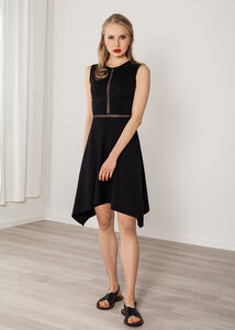 Kurzes Kleid schwarz oder blau Abendkleid schlicht - SinWeaver alternative fashion