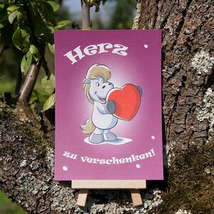 Postkarte Mit Herz und Huf: Herz - Lipizzaninchen