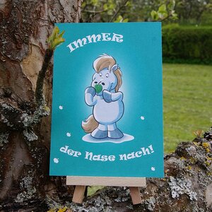 Postkarte Mit Herz und Huf: Nase - Lipizzaninchen