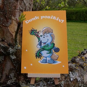 Postkarte Mit Herz und Huf: Positiv - Lipizzaninchen
