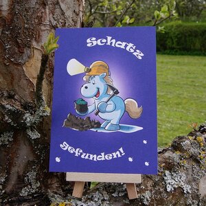 Postkarte Mit Herz und Huf: Schatz - Lipizzaninchen