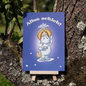 Postkarte Mit Herz und Huf: Schick - Lipizzaninchen