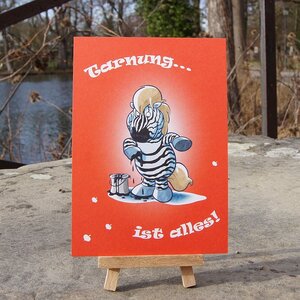 Postkarte Mit Herz und Huf: Tarnung - Lipizzaninchen