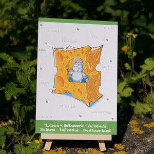 Postkarte Weltreise: Schweiz - Lipizzaninchen