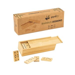 Domino Doppel 6 aus Bambus | Legespiel mit 28 Dominosteinen - pandoo