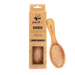 pandoo Bambus Haarbürste mit Naturborsten | vegan & plastikfrei - pandoo®