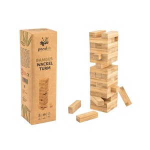 Wackelturm aus Bambus | Geschicklichkeitspiel & Gesellschaftsspiel - pandoo