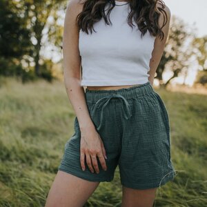 Damen Musselin Shorts aus 100% Bio-Baumwolle LEJA - NORDLICHT