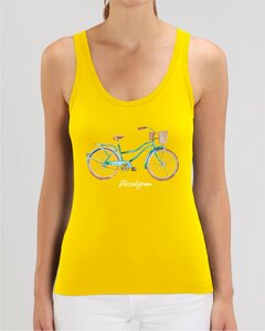Fahrrad, Vintage, Damenrad, Fahrradmotiv - Damen Top aus Bio Baumwolle - DüsselGreen