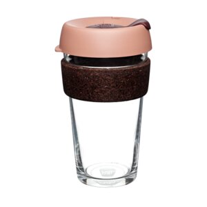 KeepCup - BREW WOOD EDITION - Coffee to go Becher aus Glas mit Holzband - KeepCup