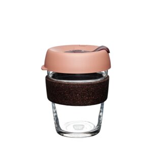 KeepCup - BREW WOOD EDITION - Coffee to go Becher aus Glas mit Holzband - KeepCup