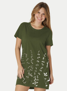 Longshirt Immergrün für Damen - Peaces.bio - handbedruckte Biomode
