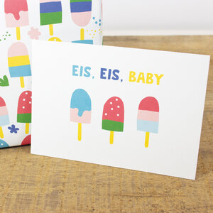 Postkarte Eis, Eis, Baby - Bow & Hummingbird