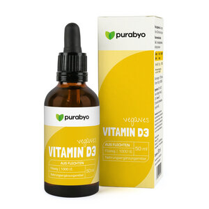 Vitamin D3 Tropfen vegan aus Flechten - Purabyo
