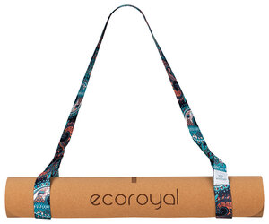 Ecoroyal Yogamatte Kork I Korkmatte mit Yogagurt/Tragegurt - 183 x 61 x 0,4 cm - Ecoroyal