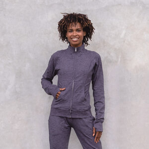 GIORGIA - Damen - Sweat-Jacke mit Taschen für Yoga und Freizeit aus Biobaumwolle - Jaya