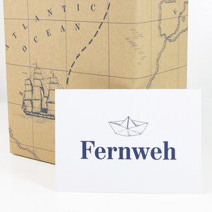 Postkarte Fernweh - Bow & Hummingbird