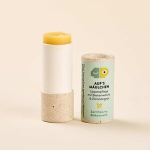 Plastikfreier Lippenbalsam mit Lemongras - Auf's Mäulchen (10g) - Biokosmetik - 4peoplewhocare