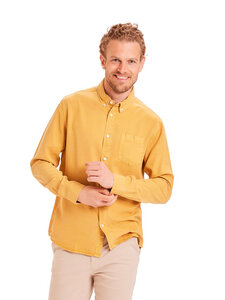 Hemd - LARCH regular fit garment dyed - aus Tencel - KnowledgeCotton Apparel