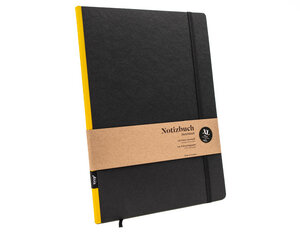 Design-Notizbuch A4 aus 100 % Recyclingpapier „Klassik - SCHWARZ“ - tyyp