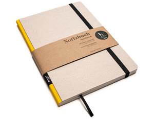 Nachhaltiges Design-Notizbuch A5 aus 100 % Recyclingpapier „Klassik - Öko Recyclingkarton Grau“ - tyyp