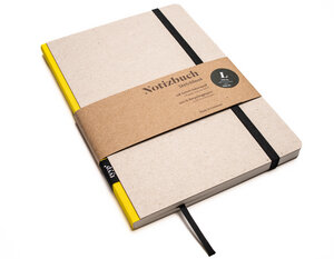 Nachhaltiges Design-Notizbuch A5 aus 100 % Recyclingpapier „Klassik - Öko Recyclingkarton Grau“ - tyyp