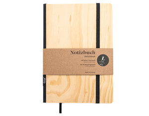 Nachhaltiges Design-Notizbuch A5 Holz aus 100 % Recyclingpapier - tyyp