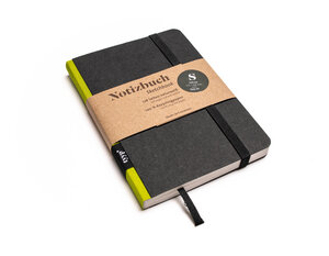 Nachhaltiges Design-Notizbuch A6 aus 100 % Recyclingpapier „Klassik - SCHWARZ“ - tyyp
