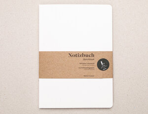 Nachhaltiges Notizbuch A5 Softcover aus 100 % Recyclingpapier „Blanko“ - tyyp
