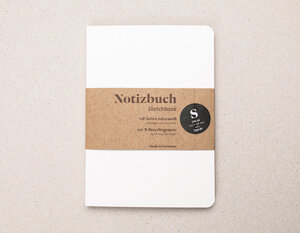 Nachhaltiges Notizbuch A6 Softcover aus 100 % Recyclingpapier „Blanko“ - tyyp