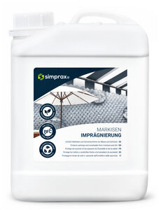 simprax® Markisen Imprägnierung - ANTI-Grünbelag - UV-stabil - 2,5L - simprax®