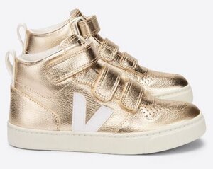 Sneaker Kinder - Small V-10 Mid Chromefree Leather - Veja