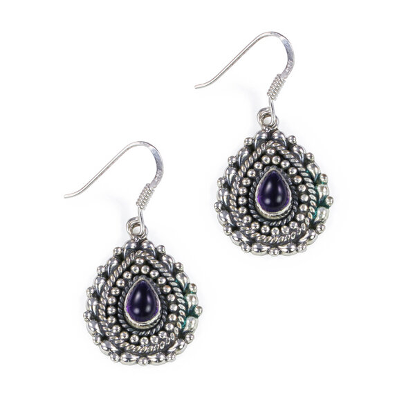 Ohrringe Für Frauen, Amethyst-Labradorit, Sterling-Silber, Ohrringe Als
