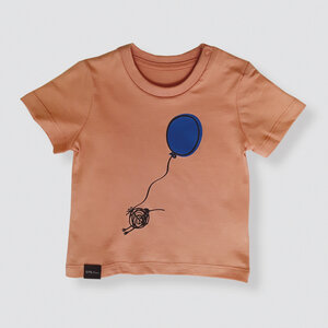 Baby T-Shirt, "Ballonfahrt", Volcano Stone - little kiwi