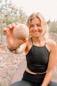 Massageball aus Kork für Yoga und Gymnastik 7,5cm Durchmesser Breeze Moon - Breeze Yoga