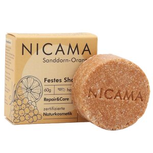 Festes Shampoo Sanddorn-Orange - Repair & Care (COSMOS Organic) - NICAMA