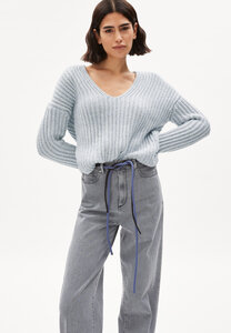 SASKIAA LEOPARD - Damen Strick Pullover Oversized Fit aus Bio-Woll Mix - ARMEDANGELS