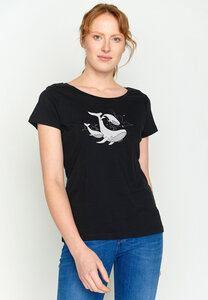 Animal Flying Whale Loves - T-Shirt für Damen - GREENBOMB