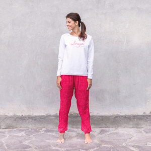 JADE - Damen - Sweater für Yoga und Freizeit aus Biobaumwolle - Weiß - Jaya