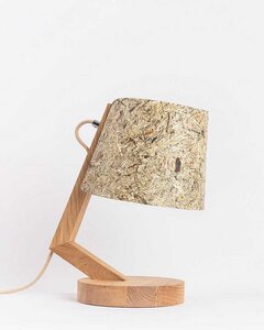 Nachhaltige Tischlampe aus Naturmaterialien - ALMUT von Wildheim
