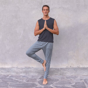 JOHNNY MELANGE - Männer - Hose für Yoga und Freizeit aus Biobaumwolle - Jaya