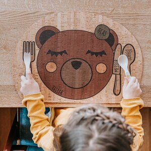 Kinder Tischset Enjoying Bear - Clarissakork