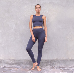 KIM - Damen - Leggings aus Biobaumwoll-Jacquard Jersey in Herringbone-Optik - Jaya