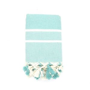 Hamamtuch / Strandtuch Chevron Pompon - Cotonway