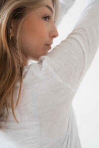 Biofair & Vegan - Langarmshirt fein geflammt und leicht transparent - Kultgut